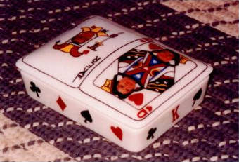 Playing Card Box Painted by Evelyn Rolsing