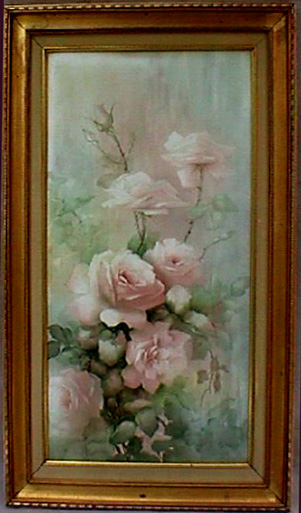Rose Plaque Painted by Ann Cline