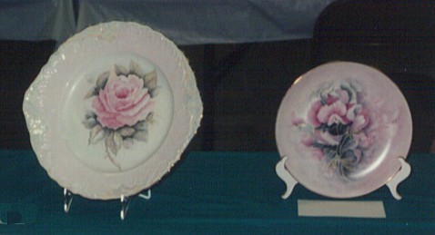 Two Plates Hand Painted by Wylma McClelland