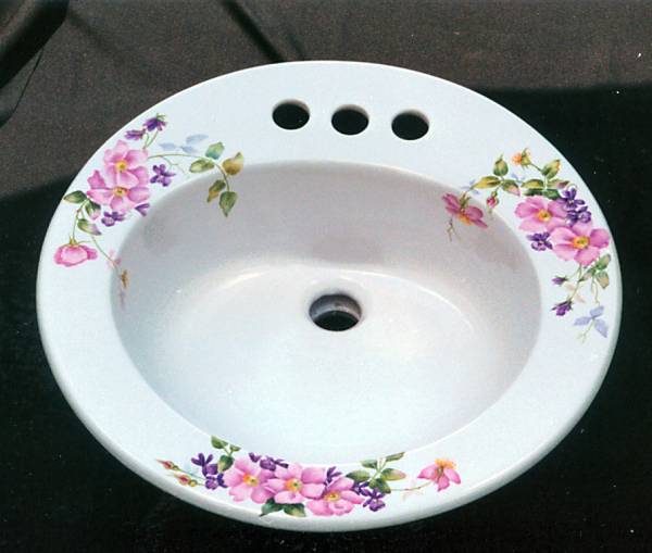 Sink painted by Connie Stein