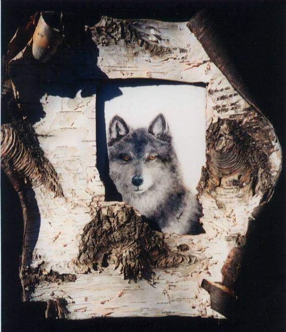 Wolf Painting by Byrnie Dumas