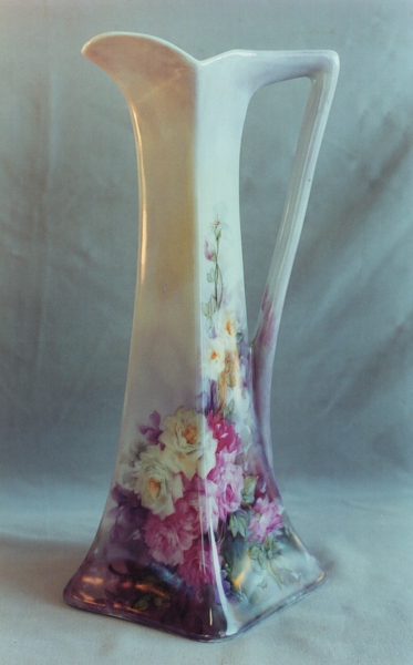 Roses on Large Square Pitcher